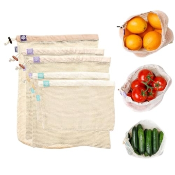 Lotus Sustainables Organic Cotton Produce Bags 5-Pack