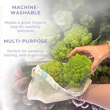 Lotus Sustainables Organic Cotton Produce Bags 5-Pack