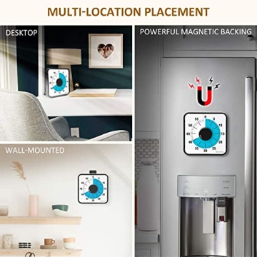 Secura 60-Minute Visual Timer Magnetic Oversize No Batteries
