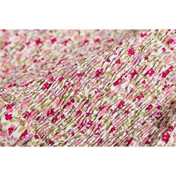 NNJXD Girl Smocked Elastic Printed Dress Summer Casual Wear Size (130) 6-7 Years 1903 Floral