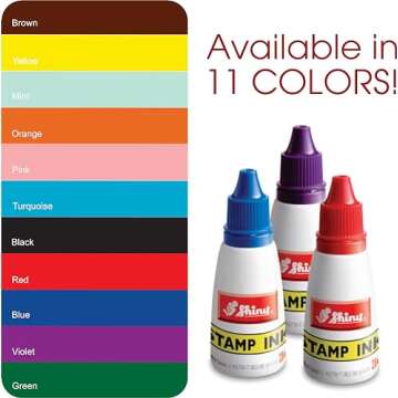 Turquoise Water-Based Refill Ink for Rubber Stamps 1oz