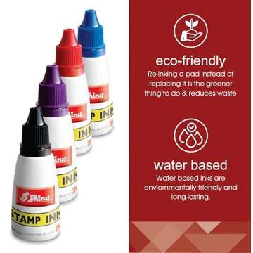 Turquoise Water-Based Refill Ink for Rubber Stamps 1oz