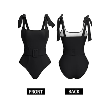 Stylish AI'MAGE Belted One Piece Swimsuit for Women