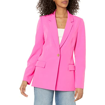 The Drop Women's Blake Long Blazer, Rose Pink, Large