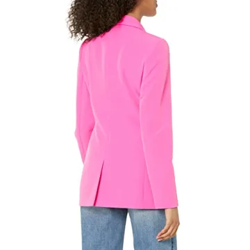 The Drop Women's Blake Long Blazer, Rose Pink, Large