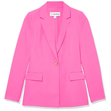 The Drop Women's Blake Long Blazer, Rose Pink, Large