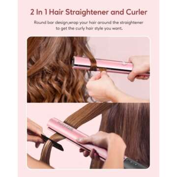 Wavytalk 2-in-1 Hair Straightener and Curler