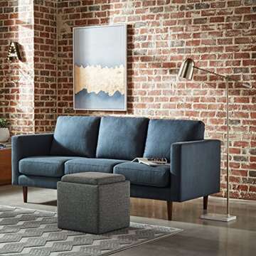 Rivet Avery Marble and Brass Adjustable Floor Lamp 63"