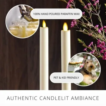 Luminara Flameless Taper Candles - Safe Elegant Decor