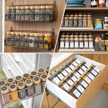 NETANY 36 Glass Spice Jars with Tools for Organized Cooking