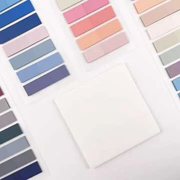 1300 Pcs Sticky Index Tabs Page Markers, Morandi Sticky Note Tabs Colored and Transparent Sticky Notes Page Tabs Book Marker for Binders, Books, Paper, Notes, Filer Folders