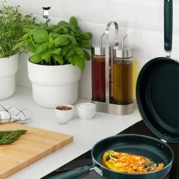 IBILI Nonstick Double-Sided Omelette Pan 5.5 Inch | Made in Spain | Frittata Frying Pan for Easy Flipping, Reinforced Cast Aluminum, PFOA-Free, Food-Grade, Induction Compatible, pancake Maker