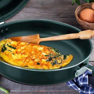 IBILI Nonstick Double-Sided Omelette Pan 5.5 Inch | Made in Spain | Frittata Frying Pan for Easy Flipping, Reinforced Cast Aluminum, PFOA-Free, Food-Grade, Induction Compatible, pancake Maker