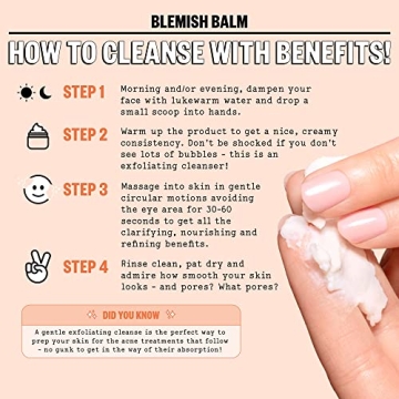 Peace Out Blemish Balm for Acne-Prone Skin - Gentle Exfoliating Cleanser