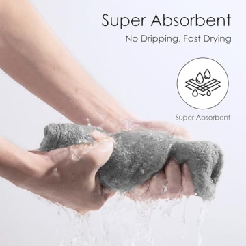 TENSTARS 5 Pack Hair Towel Wrap - Super Absorbent & Soft