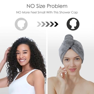 TENSTARS 5 Pack Hair Towel Wrap - Super Absorbent & Soft