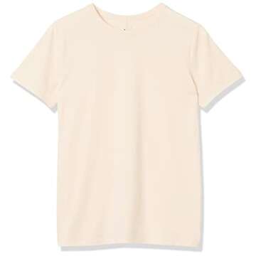 Amazon Essentials Women's Perfect Short-Sleeve T-Shirt (Available in Plus Size) (Previously Amazon Aware), Pale Pink, Medium