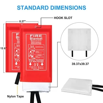 Jeagou Fire Blanket 2-Pack for Home Safety