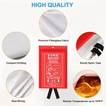 Jeagou Fire Blanket 2-Pack for Home Safety