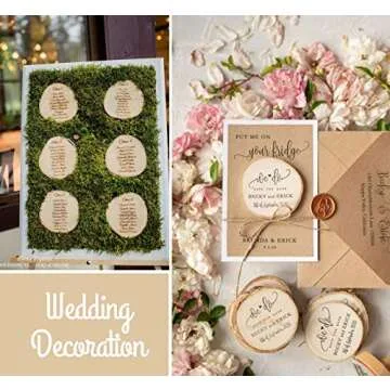 ilauke Natural Wood Slices for Crafts - 16Pcs Unfinished