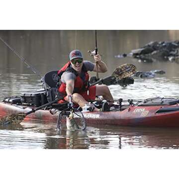 YakAttack Kayak Folding Leverage Landing Net for Easy Fishing