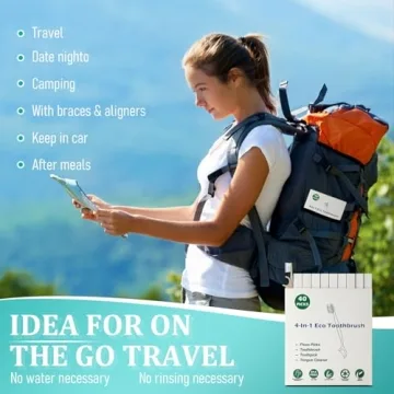 NUDUKO Travel Toothbrush 4 in 1 Eco Friendly Oral Care