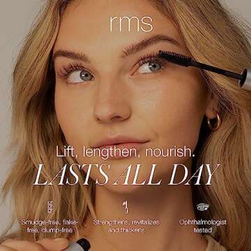 RMS Beauty Straight Up Volumizing Peptide Mascara - Black Mascara, Mascara Black Volume and Length, ...