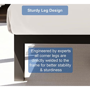 FIRSTHOMES Felix Twin Bed Frame/Twin Bed/Twin Size Metal Platform Bed Frame with Steel Slats/Twin Bed Frames/Easy Assembly/No Box Spring Needed/Without Headboard/ 12” Height/Black