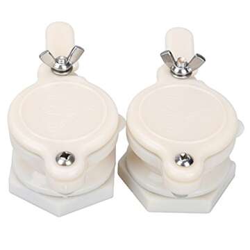 Qchengsan Beekeeping Equipment Beekeeper Extractor, Nylon Honey Gate Valve, Bee Hive Tool, 2pcs Beekeeper Tool (Beige)