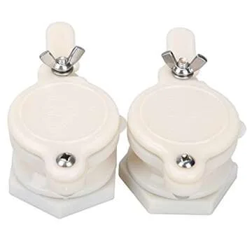 Qchengsan Beekeeping Equipment Beekeeper Extractor, Nylon Honey Gate Valve, Bee Hive Tool, 2pcs Beekeeper Tool (Beige)
