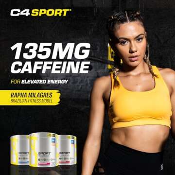 Cellucor C4 Sport Pre Workout Powder Watermelon - Pre Workout Energy with Creatine + 135mg Caffeine and Beta-Alanine Performance Blend - NSF Certified for Sport 30 Servings