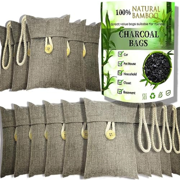 Activated Bamboo Charcoal Bags Odor Eliminator 15 Pack