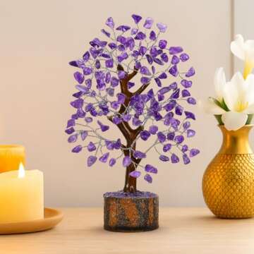 Amethyst Crystal Tree of Life - Handmade Healing Bonsai Decor