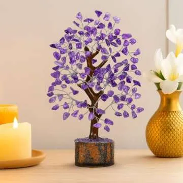 Amethyst Crystal Tree of Life - Handmade Healing Bonsai Decor