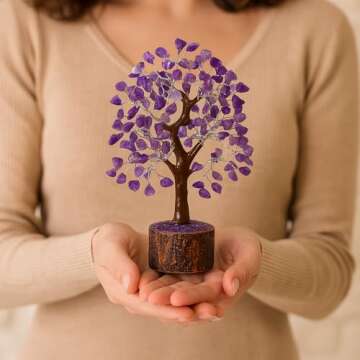 Amethyst Crystal Tree of Life - Handmade Healing Bonsai Decor