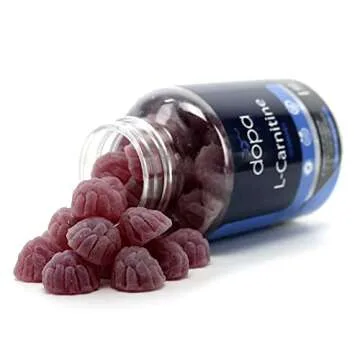 Dopa Nutrition 500mg L-Carnitine Gummies | L Carnitine Tartrate Pre Workout Supplement for Women and Men | Non-GMO, Vegan, Gluten-Free | Natural Blueberry Flavored Gummies… (60 Count)