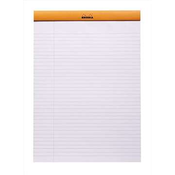 Bloc n°18 Rhodia orange A4 80 F ligné + marge - 18600C
