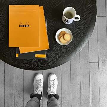 Bloc n°18 Rhodia orange A4 80 F ligné + marge - 18600C