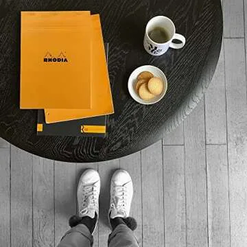 Bloc n°18 Rhodia orange A4 80 F ligné + marge - 18600C