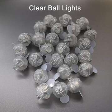 JJGoo 30pcs LED Balloon Light Mini Round Balls Lights, Waterproof Tiny Led Lights for Paper Lantern ...
