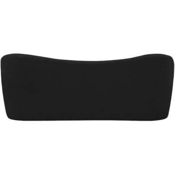 Meridian Furniture 119Black Flair Collection Modern | Contemporary Boucle Fabric Upholstered Bench with Curved Back Design, Black, 62" W x 23" D x 24" H