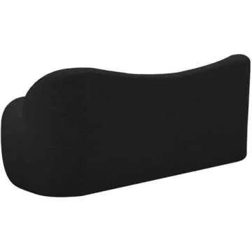 Meridian Furniture 119Black Flair Collection Modern | Contemporary Boucle Fabric Upholstered Bench with Curved Back Design, Black, 62" W x 23" D x 24" H