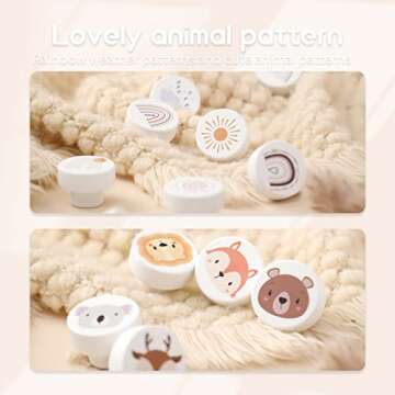 Wooden Animal Cabinet Knobs for Nursery Decor - 6 Pack