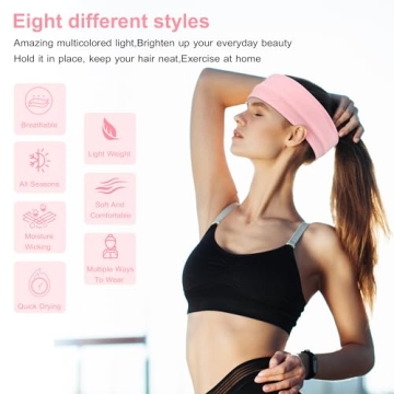 Stylish Non-Slip Headbands for Women - 8 Pack