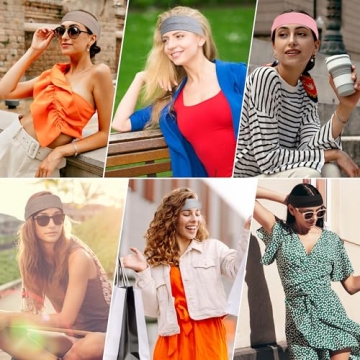Stylish Non-Slip Headbands for Women - 8 Pack