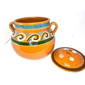 Mi Pueblo Olla de Barro Frijolera 3 Quart Handmade Pot