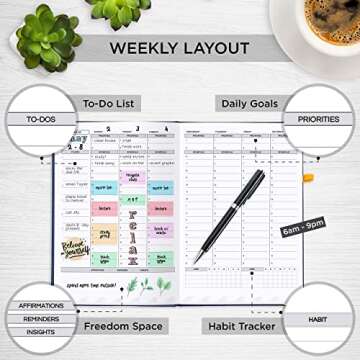 Live Whale Non Dated Planner - Customizable 12 Month Organizer