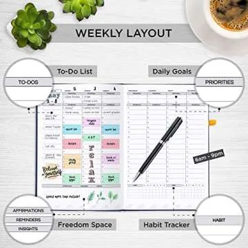 Live Whale Non Dated Planner - Customizable 12 Month Organizer