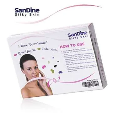 Guasha Scraping Massage Tool – Jade Gua Sha Board - Traditional Scraper Tool for Anti-Aging - Natural Stone Aventurine Guasha - for Silky Smooth and Beautiful Skin - by Sandine