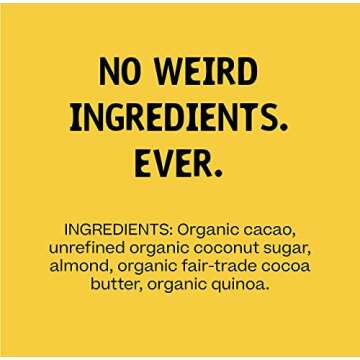 Hu Chocolate Bars | 4 Pack Almond Butter Puffed Quinoa Chocolate | Natural Organic Vegan, Gluten Free, Paleo, Non GMO, Fair Trade Dark Chocolate | 2.1oz Each